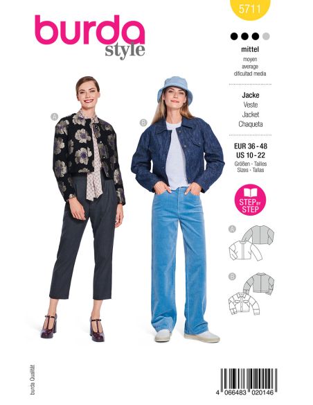 Patrón de chaqueta - Burda 5711