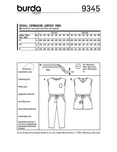 Patrón de combinación - Burda 9345 2