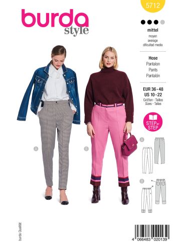 Patrón de pantalón - Burda 5712