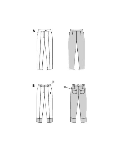 Patrón de pantalón - Burda 5712