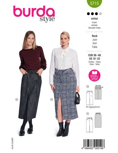 Patrón de falda - Burda 5715