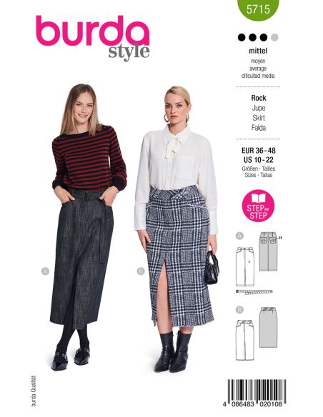 Patrón de falda - Burda 5715