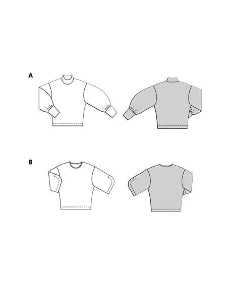 Patrón de sudadera - Burda 5716