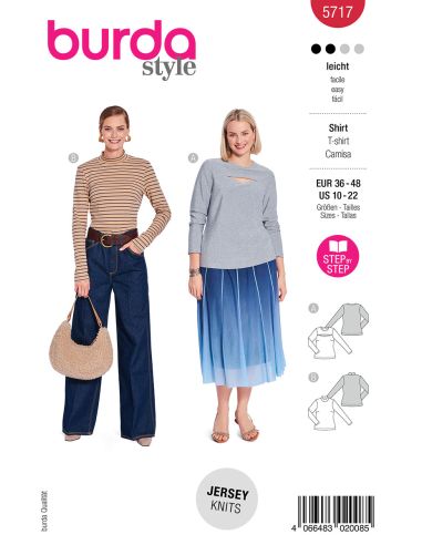 Patrón de camiseta - Burda 5717