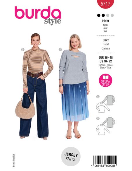 Patrón de camiseta - Burda 5717