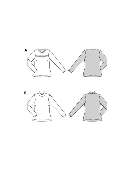 Patrón de camiseta - Burda 5717