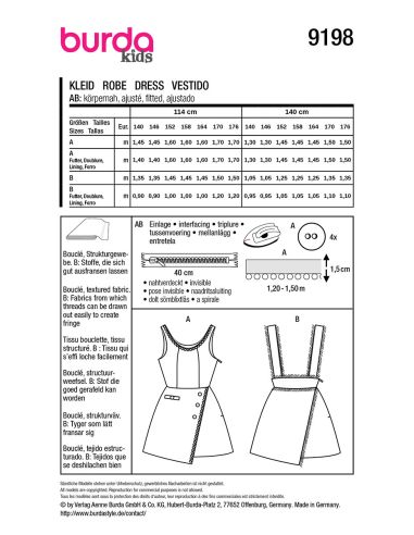 Patrón de vestido - Burda 9198