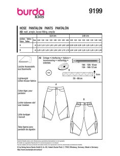 Patrón de pantalón - Burda 9199 2
