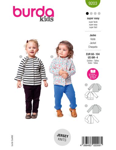 Patrón de chaqueta - Burda 9203
