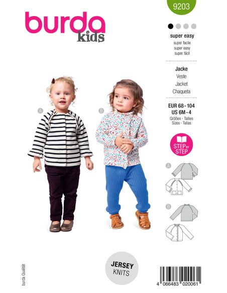 Patrón de chaqueta - Burda 9203