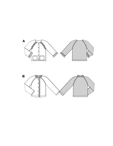 Patrón de chaqueta - Burda 9203
