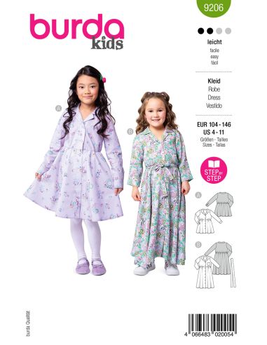 Patrón de vestido - Burda 9206