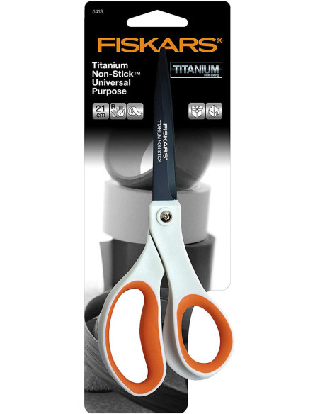 Tijeras universales antiadherentes de titanio Fiskars 21 cm