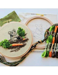 Kit de bordado - Ratón de jardín 2