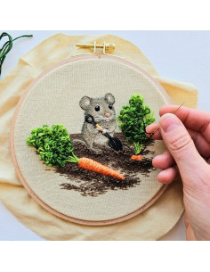 Kit de bordado - Ratón de jardín