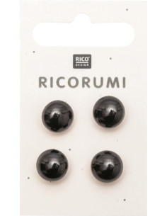 Tarjeta de 4 ojos 11 mm negro Ricorumi