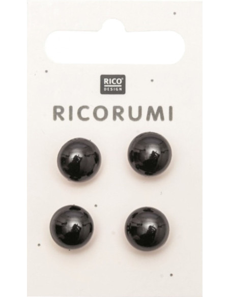 Tarjeta de 4 ojos 11 mm negro Ricorumi
