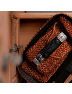 Funda de protección de cuero para cinta métrica Muud Enya - Negro