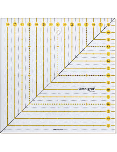 Regla de patchwork Omnigrid cuadrada de 8 x 8 pulgadas 2