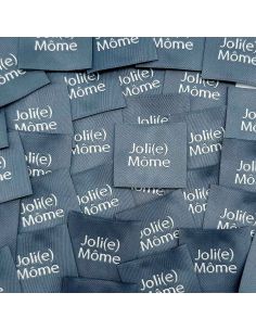 Lote de 5 etiquetas tejidas para coser Joli Môme gris