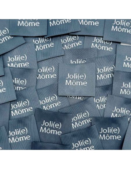 Lote de 5 etiquetas tejidas para coser Joli Môme gris