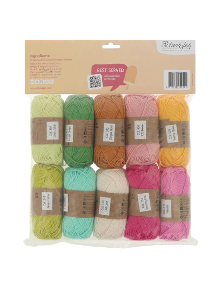 Paquete de 10 ovillos Scheepjes Catona Colour Pack - Creamsicle