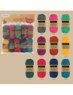 Bolsa de 10 ovillos Scheepjes Catona Colour Pack - Pizza pie 2