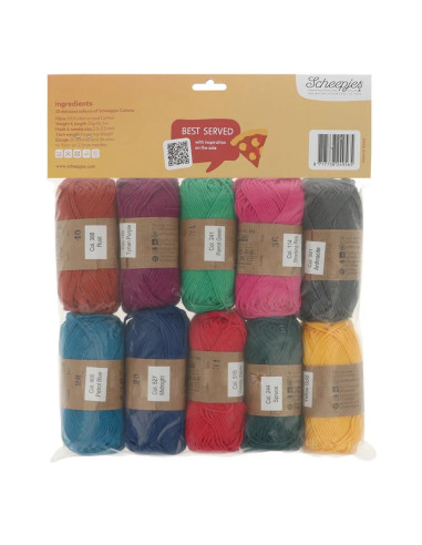 Bolsa de 10 ovillos Scheepjes Catona Colour Pack - Pizza pie