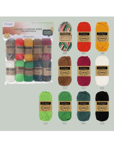 Bolsa de 10 ovillos Scheepjes Catona Colour Pack - Navidad 2