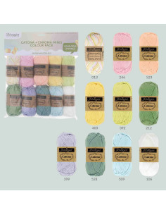Bolsa de 10 ovillos Scheepjes Catona Colour Pack - Mezcla de malvavisco 2