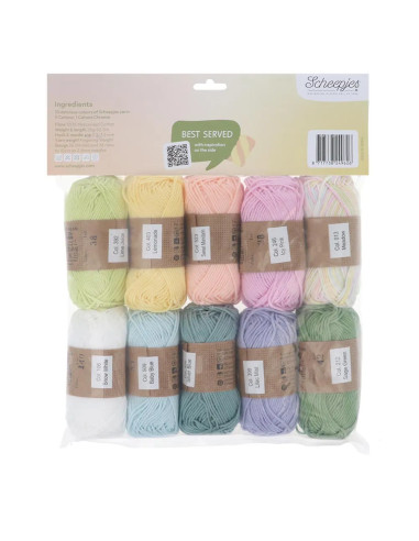 Bolsa de 10 ovillos Scheepjes Catona Colour Pack - Mezcla de malvavisco