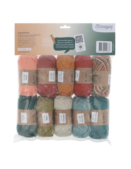 Bolsa de 10 ovillos Scheepjes Catona Colour Pack - Harvest tart