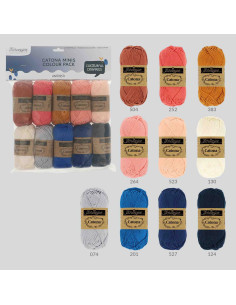 Bolsa de 10 ovillos Scheepjes Catona Colour Pack - Antipasti 2