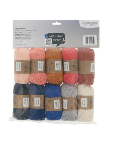 Bolsa de 10 ovillos Scheepjes Catona Colour Pack - Antipasti