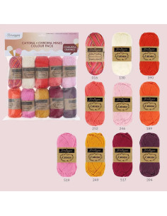 Bolsa de 10 ovillos Scheepjes Catona Colour Pack - Summer sherbet 2