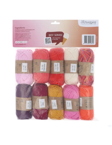 Bolsa de 10 ovillos Scheepjes Catona Colour Pack - Summer sherbet