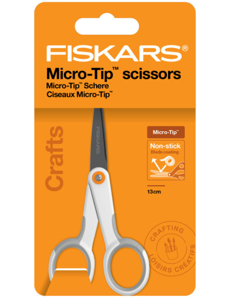 Tijeras Fiskars antiadherentes Micro-tip 13 cm
