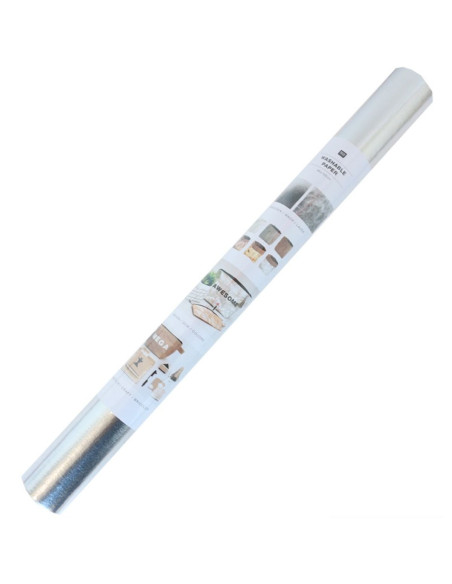 Rollo de papel vegano plata - 50 x 100 cm