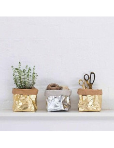 Rollo de papel vegano plata - 50 x 100 cm 2