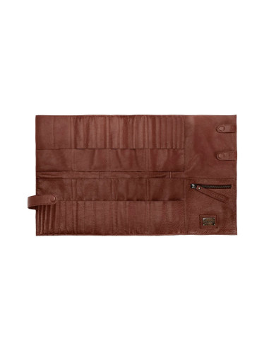 Estuche de almacenamiento de cuero para agujas circulares Muud Stockholm XL - Marrón Rico