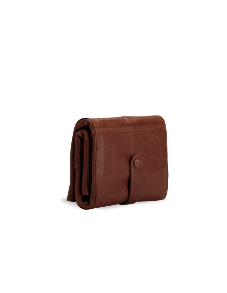 Estuche de almacenamiento de cuero para agujas circulares Muud Stockholm XL - Marrón Rico