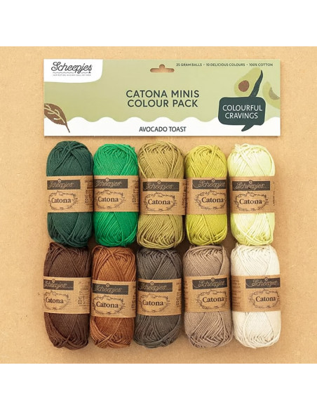 Bolsa de 10 ovillos Scheepjes Catona Colour Pack - Avocado Toast