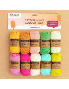 Paquete de 10 ovillos Scheepjes Catona Colour Pack - Creamsicle