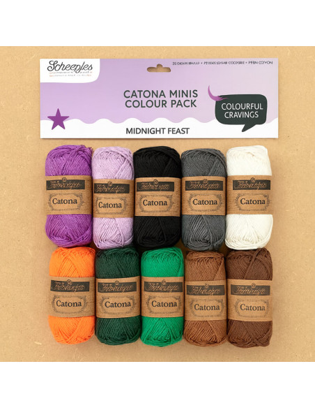 Bolsa de 10 ovillos Scheepjes Catona Colour Pack - Midnight feast
