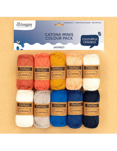 Bolsa de 10 ovillos Scheepjes Catona Colour Pack - Antipasti