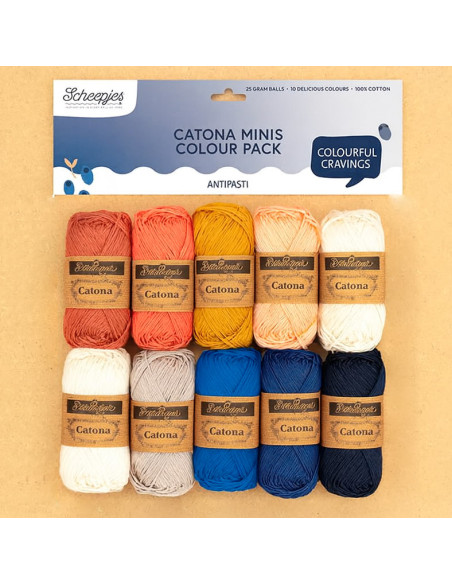 Bolsa de 10 ovillos Scheepjes Catona Colour Pack - Antipasti