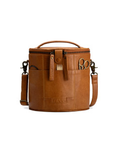 Bolsa de almacenamiento de cuero para tejido Muud Grace - Whisky 2