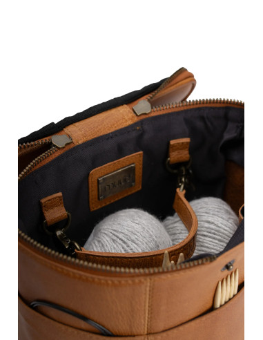 Bolsa de almacenamiento de cuero para tejido Muud Grace - Whisky