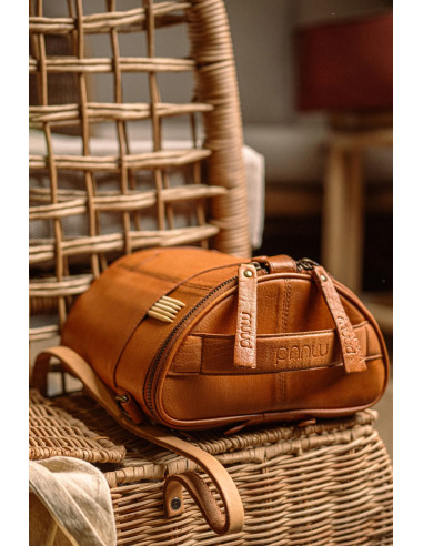 Bolsa de almacenamiento de cuero para tejido Muud Grace - Whisky