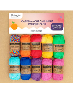 Bolsa de 10 ovillos Scheepjes Catona Colour Pack - Fruit Platter